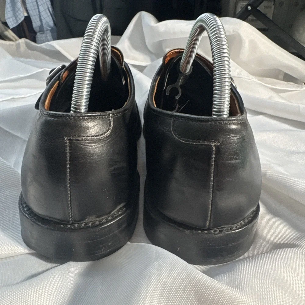 Allen Edmonds Garner Single Monk Strap Black Leather Mens Dress Shoes Size 10D
